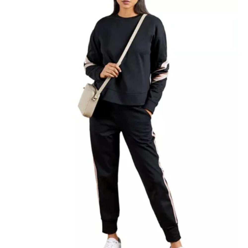 Ted Baker London Striped Sleeve Sweatshirt & Jogger Pants size 8/10 (M/L)